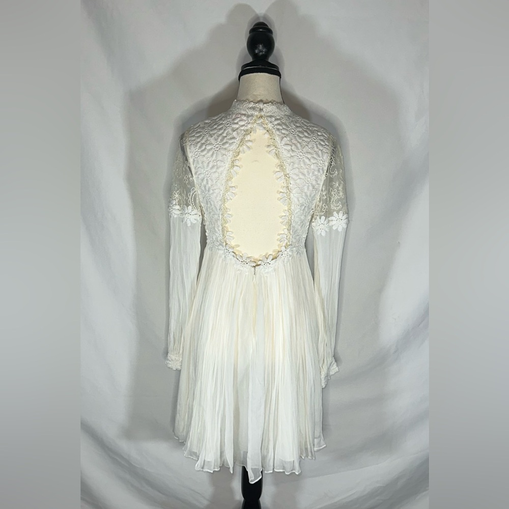 Free People Lou Lou Babydoll Dress White 6 Ethereal Fairy Wedding Whimsigoth - Picture 4 of 16